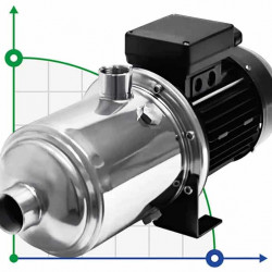 Horizontal multistage pump for refrigeration systems EHX 9/6, 2.2 kW, 14.4 m3/h, 71m, 220V/M, AISI 304 (EBARA MATRIX)