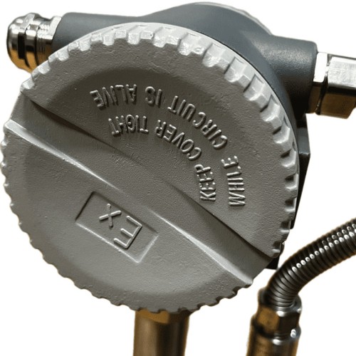 DN150 Dosificación de vapor de proceso, caudalímetro vortex de acero inoxid. LUGB-D PN16 RF brida DIN, 1,4-14 t/h, <1,6 MPa, <250°C, 4-20mA, ExdIIBT6