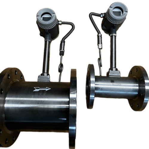 DN150 Dosificación de vapor de proceso, caudalímetro vortex de acero inoxid. LUGB-D PN16 RF brida DIN, 1,4-14 t/h, <1,6 MPa, <250°C, 4-20mA, ExdIIBT6