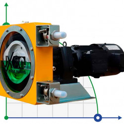 Industrial hose pump JXHIN-20-CI-CSM-P, 391 l/h, 0,55 kW, 10 bar, 380V