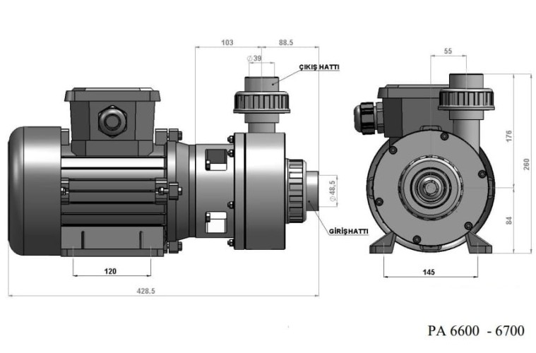 Насос химический полипропиленовый DiaPump PA-6700 (2,2кВт)