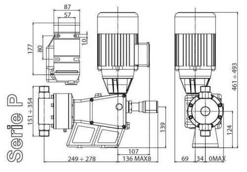 PDM-P AA 24/25 400/3/50 0,25 Kolben-Dosierpumpe