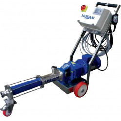 Винтовой санитарный насос LIVERANI MXF30INCA MF 1,5 кВт 190-880 об/мин 220В AISI 316 с частотником, пультом дистанц.управл.(15 м), на тележке