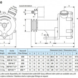 Flüssigkeitsring-Wirbelpumpe für den Schiffssektor LIVERANI SPECIAL 30, 75 l/min, Bronze, ohne Motor