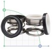 Mechanical seal R-108D 25, CER/TC/CER/TC, NBR, 304