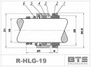 Garniture mécanique pour arbre de pompe Hilge R-HLG 19, CAR/SIC, EPDM, type 304 LIDERING RN/LS60, BURGMANN BT-RN, AESSEAL T03, VULCAN 12, ROTEN 2