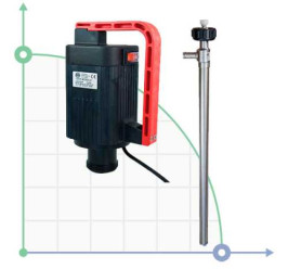 Draft electric pump TR AISI 316 shaft INOX 1200 mm
