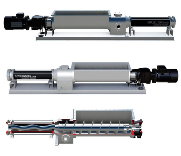 Винтовой насос для шлама Nova Rotors JHS-T, D025, 2L1, 6.9m3/h, 60m, 1000rpm