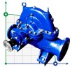 Double Suction Split Case Pump 1D250-125, 3000, without engine