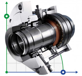 Double cartridge seal R-MR35L-D 230, SIC/SIC/CAR/SIC/VITON, 304