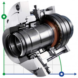 Sello de cartucho doble R-MR35L-D 230, SIC/SIC/CAR/SIC/VITON, 304