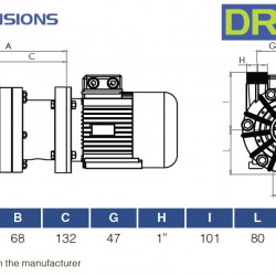 Хімічний пластиковий насос FLUIMAC DRAGON 15 PP, 1,1 кВт, 380В