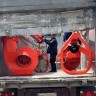 Veneroni ATN 35/540, bomba de toma de fuerza de 5 m, 1620 m3/h con rotación manual para bajar el nivel de los depósitos