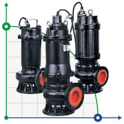 Насос канализационный 50WQ8-16-1.1, 380В 1.1 кВт Hmax 18м Qmax 483л/мин Leo3.0