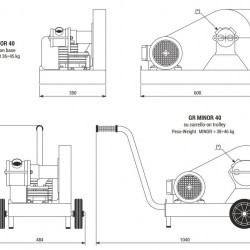 Импеллерный насос для пива LIVERANI GR MINOR 40 +BY-PASS NR TF(A) 1,5 кВт, 470 об/мин, 380В ременный на тележке со стандартной панелью управления