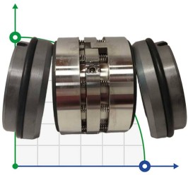 Двойное торцевое уплотнение R-M010D 48, CAR/SIC/CAR/SIC, EPDM, 304