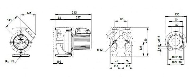 Circulation pump UPS50-180 F 1x230-24