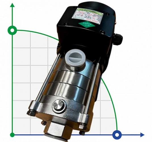 Насос DW(S)5-30/055D, AISI304, 220V/50Hz для систем водопостачання горизонтальний багатоступеневий
