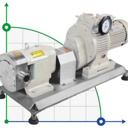 RLP-Z-15L, AISI 304, 2,2 kW, 380V 50HZ 3P hygienic rotary vane pump