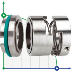 Mechanical seal for pump R-128 38, SIC/SIC, EPDM, 304, T5S43
