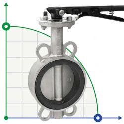 PN16 DN50 Butterfly valve, body and disc made of stainless steel AISI 316, Seat EPDM