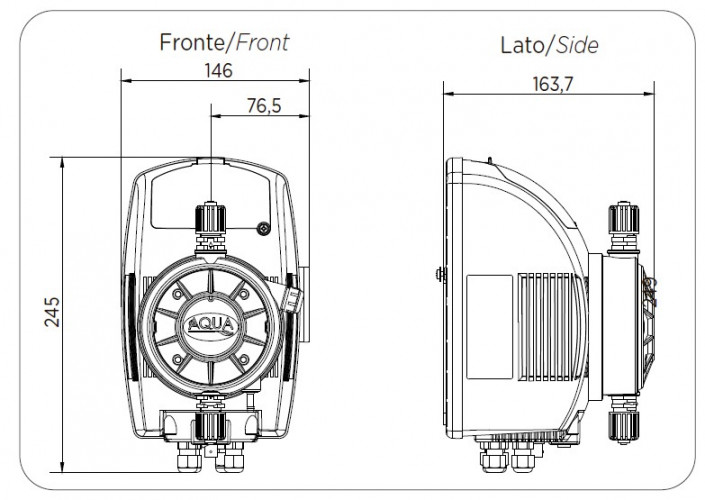 Bomba dosificadora para piscinas PDE HC899-3 17-05/25-01 230V PP-GL-DT