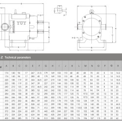 RLP-Z-110L, AISI 304, 7,5 kW, 380V 50HZ 3P sanitary rotary vane pump