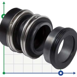 Sello mecánico del eje de la bomba KSB R-MG1S6 28, CAR/SIC, EPDM, 304