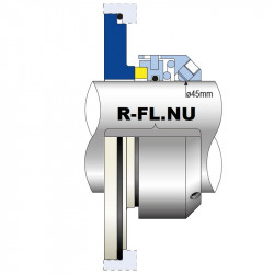 Уплотнение насоса FLYGT типа R-FL.NU 45 вал TC/TC, VITON, 304