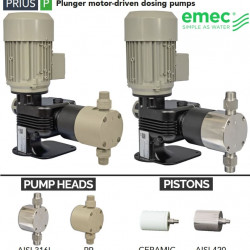 Плунжерний моторний дозуючий насос EMEC серії PRIUS P 50 Hz 5-508 л/год, 10-7 бар
