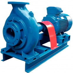 Single-stage console pump ENP 100-250, 55 kW, 2900 rpm on a frame with an engine