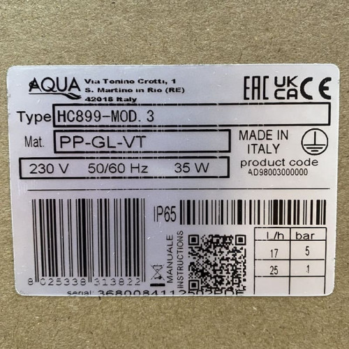 PDE Enzymdosierpumpe HC899-3 17-05/25-01 230V PP-GL-VT