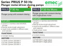 Plunger motor dosing pump EMEC series PRIUS P 50 Hz Mono (single-phase) 5-508 l/h, 10-7 bar