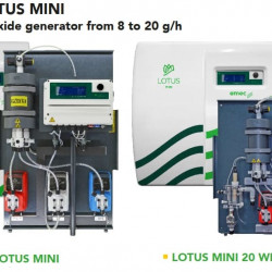 Chlorine dioxide dosing and control system EMEC LOTUS MINI 8-20 g/h, 8 bar, for water disinfection