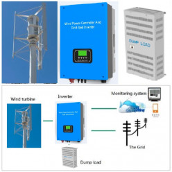 Satz vertikale Windturbine H-Typ RX-HV20K 20 kW 380 V, netzgekoppelte Wechselrichtersteuerung WWGIT 20 kW 380 V