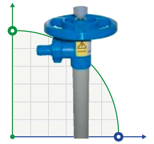 Tuyau JP, PP(HC), 1200mm, Ø41mm vers pompe baril JESSBERGER