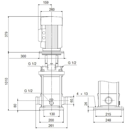 Grundfos CRN 10-22 APAE-HQQE vertical multistage pump