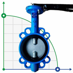 PN16 DN150 Butterfly valve, cast iron body, AISI 316 disc, Seat EPDM