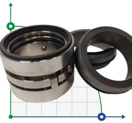 Double mechanical seal R-M010D 30, CAR/SIC/CAR/SIC, EPDM, 304