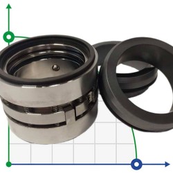 Cierre mecánico doble R-M010D 30, CAR/SIC/CAR/SIC, EPDM, 304