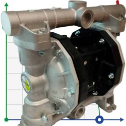Bomba neumática de membrana PHOENIX P90 ALU SANTOPRENE+PTFE, 100 l/min para barniz