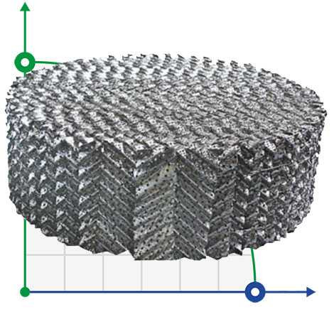 Структурированная насадка Mellopak 250 Y AISI 316 SS,т-0,15