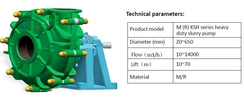 Pompe à boues KSH, 20-650 mm, 10-14000 m3/h, 10-70 m