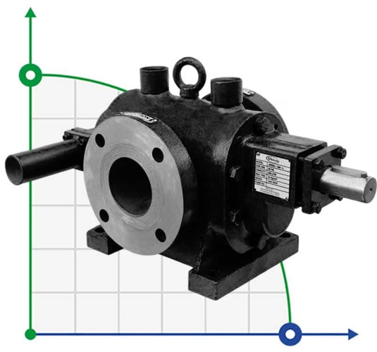 Gear pump JKRN 150 1 1/2 inches, 7.5 m3/h, SS made of stainless steel