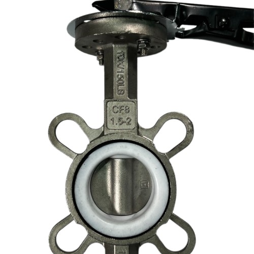 PN16 DN40 Butterfly valve, body and disc made of stainless steel AISI 304, Seat PTFE