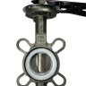 PN16 DN40 Butterfly valve, body and disc made of stainless steel AISI 304, Seat PTFE