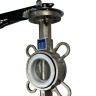 PN16 DN40 Butterfly valve, body and disc made of stainless steel AISI 304, Seat PTFE