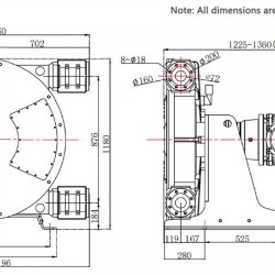 Industrielle Schlauchpumpe JXHIN-80-CI+SS-F-NR-P, 24.5 m3/h, 11 kW, 16 bar, 380V