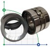 Podwójne uszczelnienie mechaniczne R-M010D 32, CAR/SIC/CAR/SIC, EPDM, 304