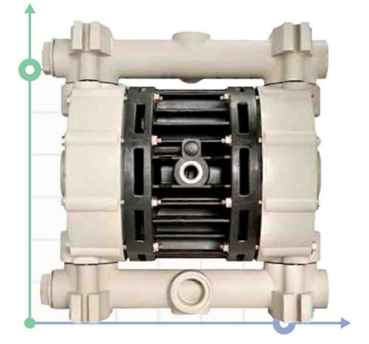 The pneumatic diaphragm pumps BOXER 100 PP IB100-P-HTTPT--